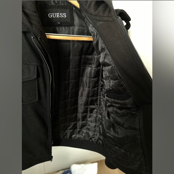 Guess Designer Wool Peacoat w/ Detachable Hood - Picture 4 of 8